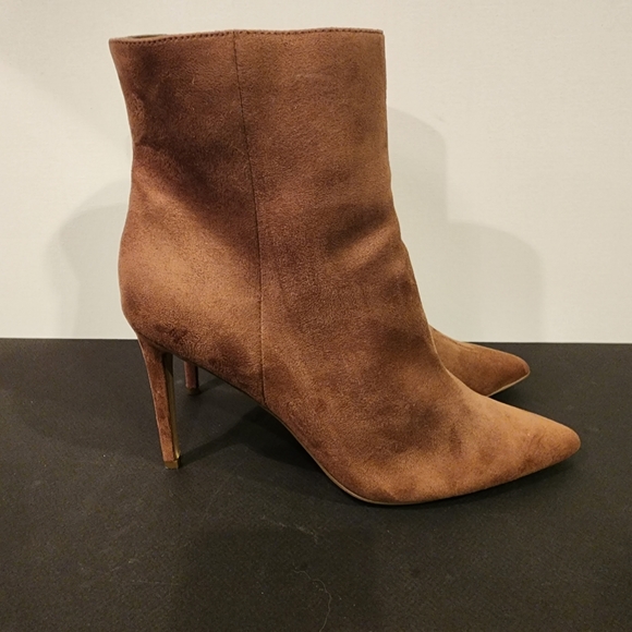 FOREVER 21 Brown Microsuede Stilletto booties SIZE 10M - Picture 5 of 12